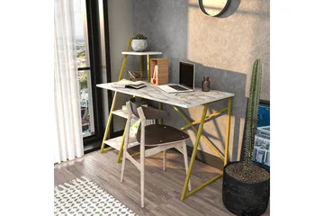 Andifli Skrivbord 60x120x120 cm med förvaring - Vit - Möbler - Bord & matgrupp - Kontorsbord - Skrivbord