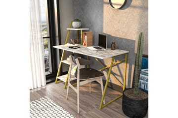 Andifli Skrivbord 60x120x120 cm med förvaring - Vit - Möbler - Bord & matgrupp - Kontorsbord - Skrivbord