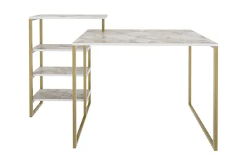 Andifli Skrivbord 60x76,8x133 cm med förvaring - Guld - Möbler - Bord & matgrupp - Kontorsbord - Skrivbord