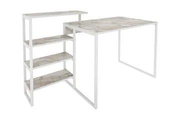 Andifli Skrivbord 60x76,8x133 cm med förvaring - Vit - Möbler - Bord & matgrupp - Kontorsbord - Skrivbord