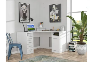 Baacwood Skrivbord 125 cm - Vit - Möbler - Bord & matgrupp - Kontorsbord - Skrivbord