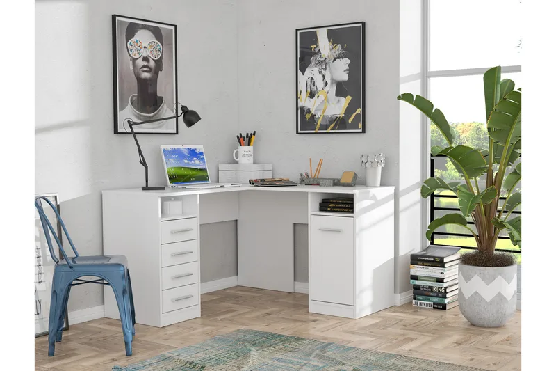 Baacwood Skrivbord 125 cm - Vit - Möbler - Bord & matgrupp - Kontorsbord - Skrivbord
