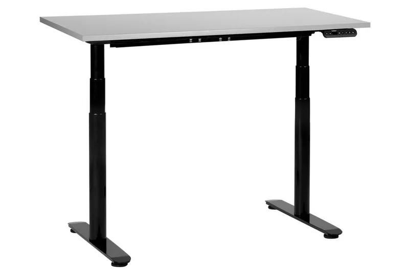 Banner Skrivbord 72x120 cm, Grå/Svart