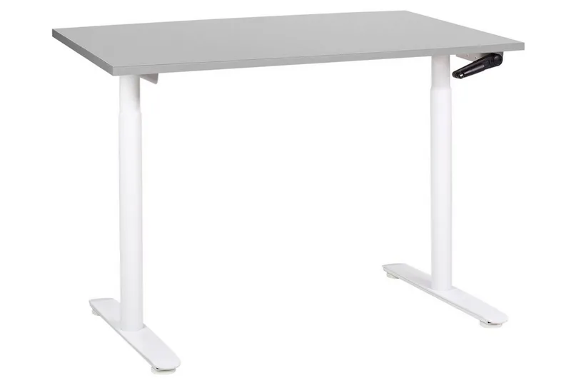 Banner Skrivbord 72x120 cm, Grå/Vit