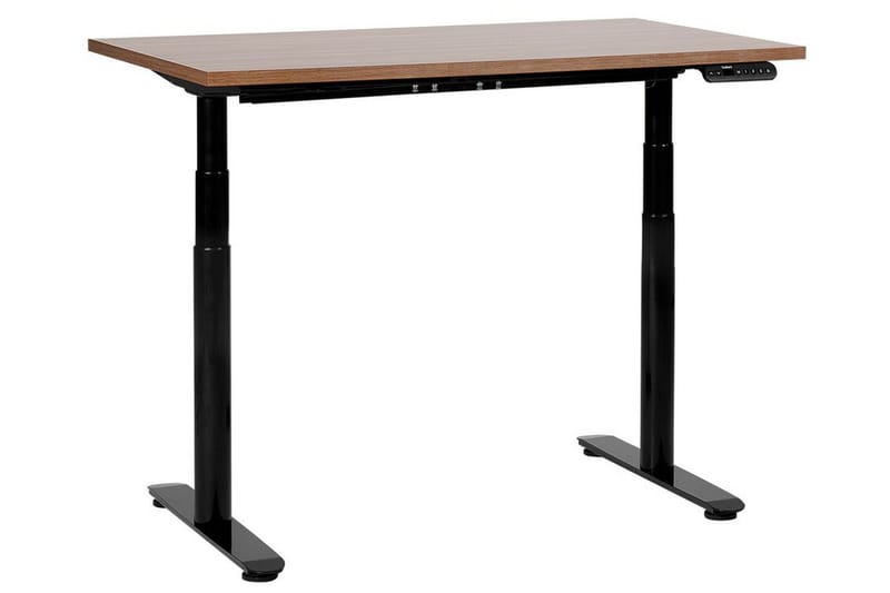Banner Skrivbord 72x120 cm, Mörkt trä/Svart