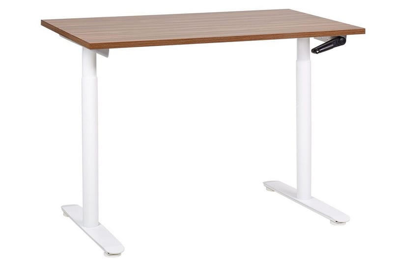 Banner Skrivbord 72x120 cm, Mörkt trä/Vit