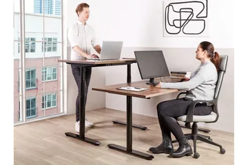 Banner Skrivbord 72x160 cm - Mörkt trä/Svart - Möbler - Bord & matgrupp - Kontorsbord - Skrivbord