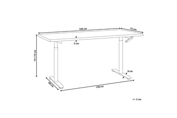 Banner Skrivbord 72x160 cm - Svart/Vit - Möbler - Bord & matgrupp - Kontorsbord - Skrivbord