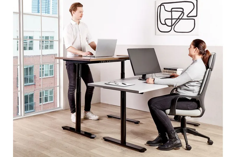 Banner Skrivbord 80x180 cm - Grå/Svart - Möbler - Bord & matgrupp - Kontorsbord - Skrivbord