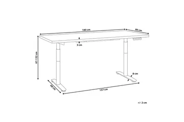 Banner Skrivbord 80x180 cm - Vit/Svart - Möbler - Bord & matgrupp - Kontorsbord - Skrivbord