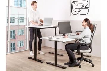 Banner Skrivbord 80x180 cm - Vit/Svart - Möbler - Bord & matgrupp - Kontorsbord - Skrivbord