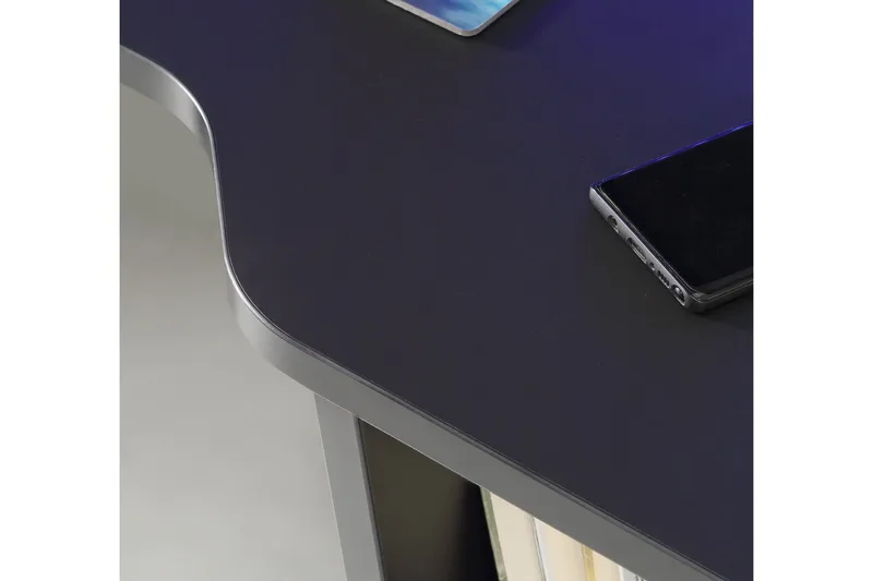 Bays Gaming Skrivbord 160 cm med Förvaring 2 Hyllor - Svart - Möbler - Bord & matgrupp - Kontorsbord - Skrivbord