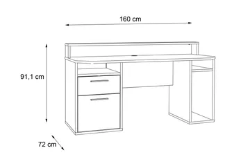 Bays Gaming Skrivbord 160 cm - Svart - Möbler - Bord & matgrupp - Kontorsbord - Skrivbord
