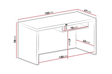 Benavila Skrivbord 150 cm - Brun - Möbler - Bord & matgrupp - Kontorsbord - Skrivbord