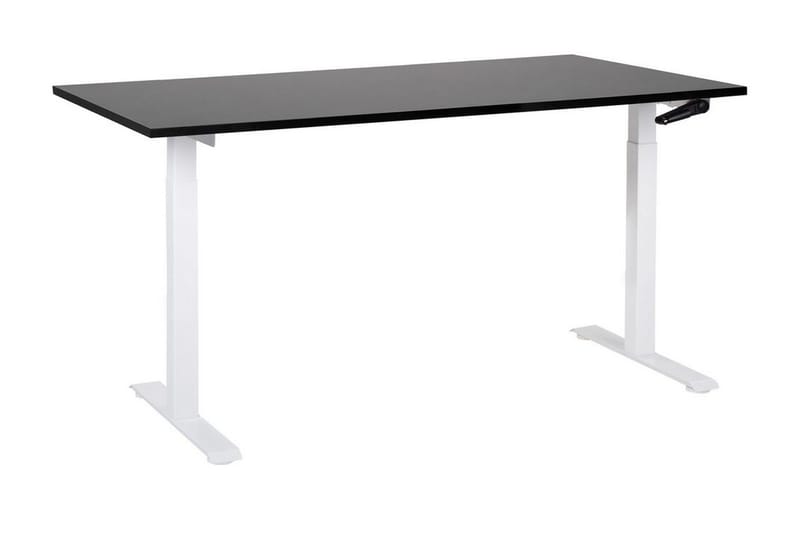 Bina Skrivbord 72x160 cm i Trä med Metallstativ, Svart|Vit