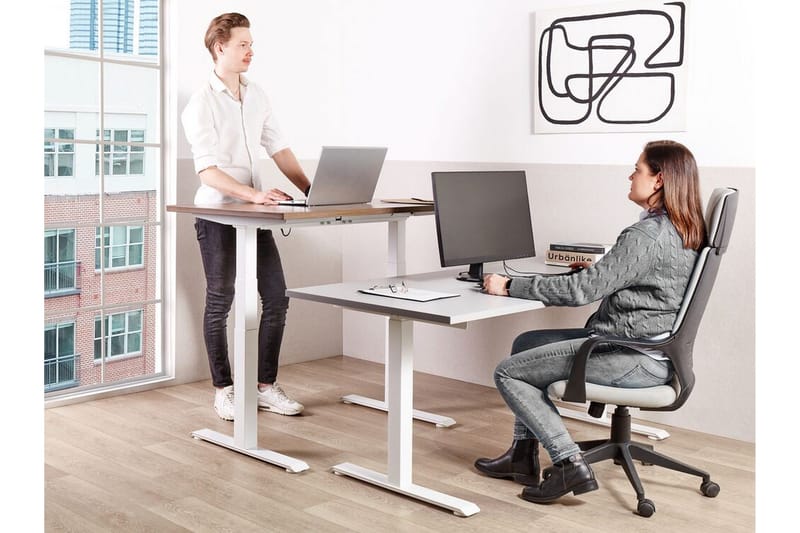 Bina Skrivbord 80x180 cm - Grå/Vit - Möbler - Bord & matgrupp - Kontorsbord - Skrivbord