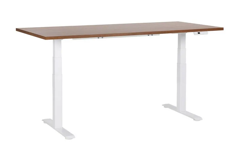 Bina Skrivbord 80x180 cm, Mörkt trä/Vit