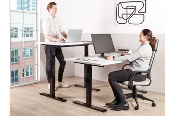 Bina Skrivbord 80x180 cm - Vit/Svart - Möbler - Bord & matgrupp - Kontorsbord - Skrivbord