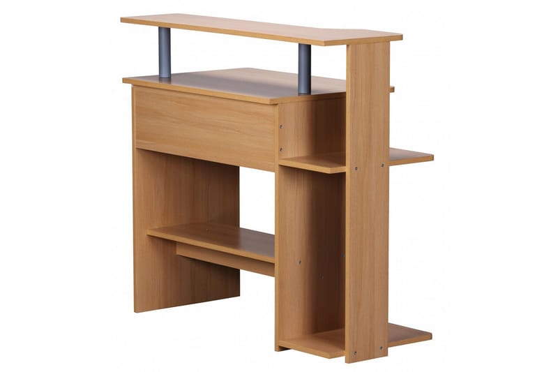 Bozanich Skrivbord 94 cm med Förvaring Hyllor - Natur - Möbler - Bord & matgrupp - Kontorsbord - Skrivbord