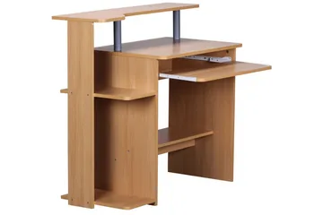 Bozanich Skrivbord 94 cm med Förvaring Hyllor - Natur - Möbler - Bord & matgrupp - Kontorsbord - Skrivbord