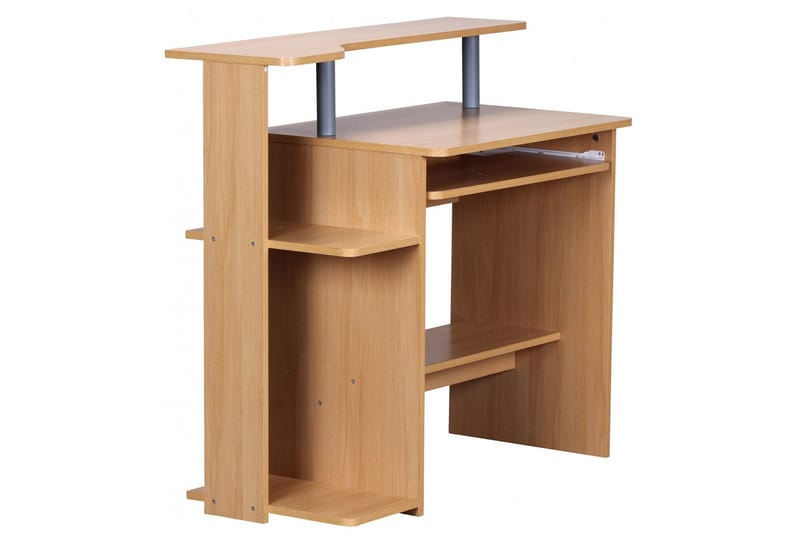 Bozanich Skrivbord 94 cm med Förvaring Hyllor - Natur - Möbler - Bord & matgrupp - Kontorsbord - Skrivbord
