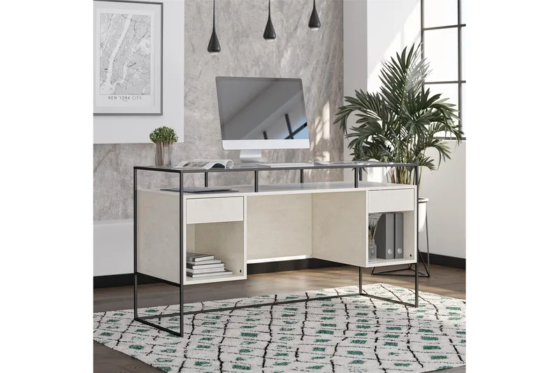 Bradford Skrivbord 139 cm Grå, Queer Eye