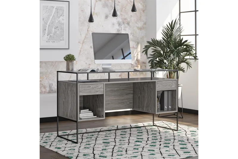 Bradford Skrivbord 141 cm Grå, Queer Eye