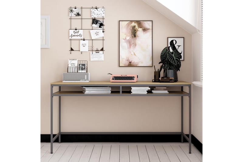 Bradford Skrivbord 153 cm Grå - Dorel Home - Möbler - Bord & matgrupp - Kontorsbord - Skrivbord