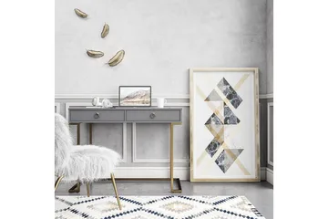 Camila Skrivbord 106 cm med Förvaring 2 Lådor Grafitgrå/Mäss - CosmoLiving - Möbler - Bord & matgrupp - Kontorsbord - Skrivbord