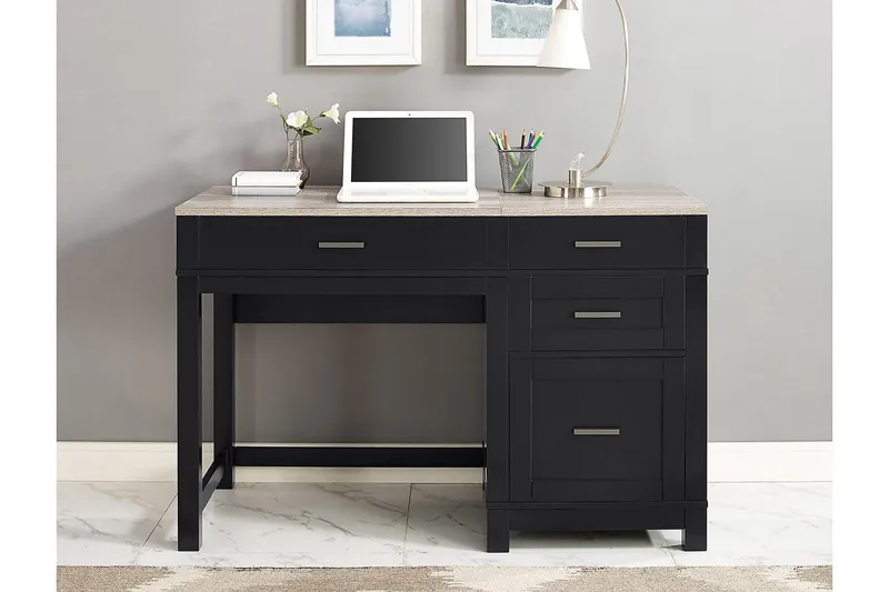 Carver Skrivbord 120 cm Svart - Dorel Home - Möbler - Bord & matgrupp - Kontorsbord - Skrivbord