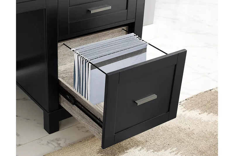 Carver Skrivbord 120 cm Svart - Dorel Home - Möbler - Bord & matgrupp - Kontorsbord - Skrivbord