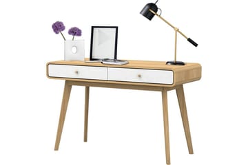 Skrivbord Cassie Ek/Vit - Ek/Vit - Möbler - Bord & matgrupp - Kontorsbord - Skrivbord