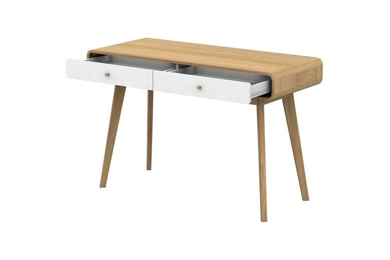 Skrivbord Cassie Ek/Vit - Ek/Vit - Möbler - Bord & matgrupp - Kontorsbord - Skrivbord