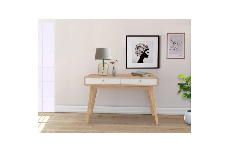 Skrivbord Cassie Ek/Vit - Ek/Vit - Möbler - Bord & matgrupp - Kontorsbord - Skrivbord