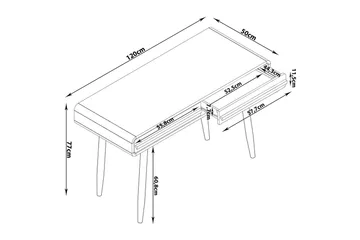 Skrivbord Chantal Grå - Grå - Möbler - Bord & matgrupp - Kontorsbord - Skrivbord