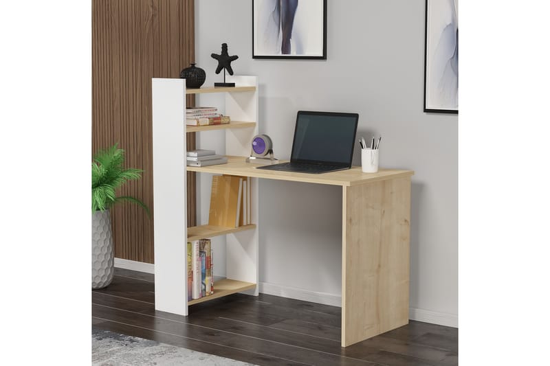 Skrivbord Chertsey 110x50 cm Brun/Vit - Hanah Home - Möbler - Bord & matgrupp - Kontorsbord - Skrivbord