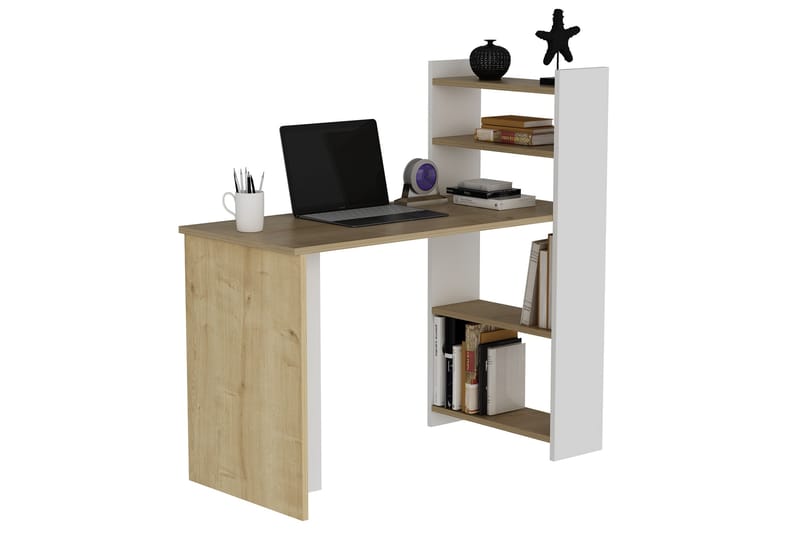 Skrivbord Chertsey 110x50 cm Brun/Vit - Hanah Home - Möbler - Bord & matgrupp - Kontorsbord - Skrivbord