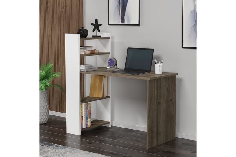 Skrivbord Chertsey 110x50 cm Brun/Vit - Hanah Home - Möbler - Bord & matgrupp - Kontorsbord - Skrivbord