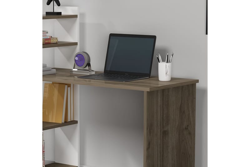 Skrivbord Chertsey 110x50 cm Brun/Vit - Hanah Home - Möbler - Bord & matgrupp - Kontorsbord - Skrivbord
