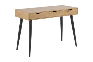 Citysea Skrivbord 110 cm med Förvaring 3 Lådor - Beige/Svart - Möbler - Bord & matgrupp - Kontorsbord - Skrivbord