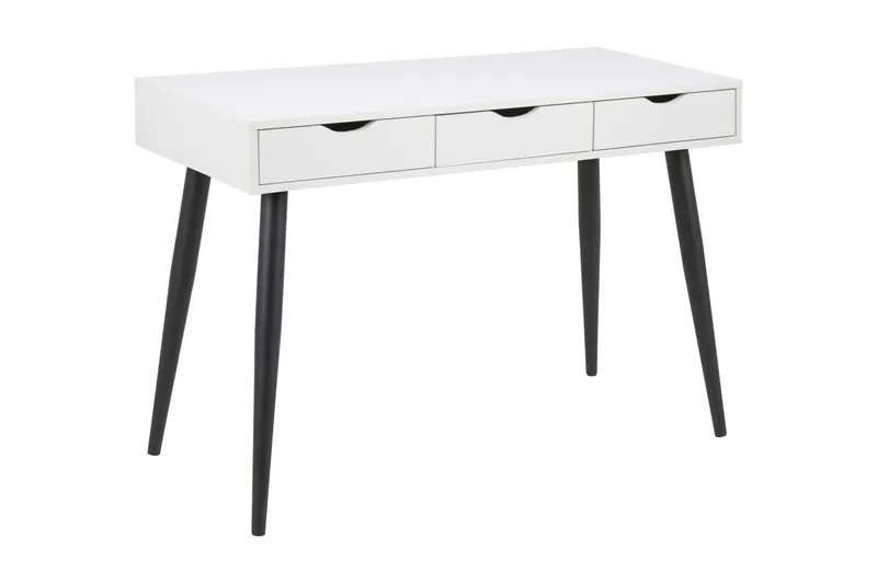 Citysea Skrivbord 110 cm med Förvaring 3 Lådor - Vit/Svart - Möbler - Bord & matgrupp - Kontorsbord - Skrivbord