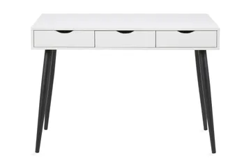 Citysea Skrivbord 110 cm med Förvaring 3 Lådor - Vit/Svart - Möbler - Bord & matgrupp - Kontorsbord - Skrivbord