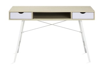 Clarita Skrivbord 120 cm med Förvaring Hylla + 2 Lådor - Trä/Natur - Möbler - Bord & matgrupp - Kontorsbord - Skrivbord
