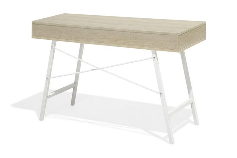 Clarita Skrivbord 120 cm med Förvaring Hylla + 2 Lådor - Trä/Natur - Möbler - Bord & matgrupp - Kontorsbord - Skrivbord