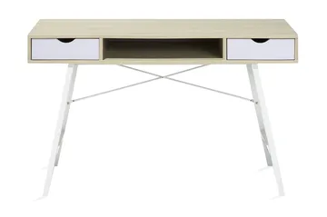 Clarita Skrivbord 120 cm med Förvaring Hylla + 2 Lådor - Trä/Natur - Möbler - Bord & matgrupp - Kontorsbord - Skrivbord