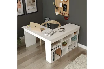 Dalran Skrivbord 129 cm - Vit - Möbler - Bord & matgrupp - Kontorsbord - Skrivbord