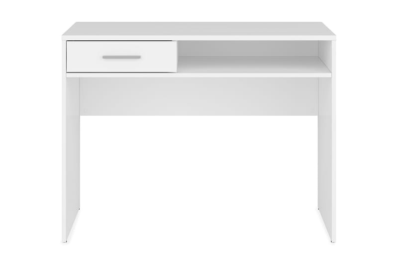 Datorbord Chiotto Plus 100 cm med Förvaring Låda + Hylla - Vit - Skrivbord - Datorbord