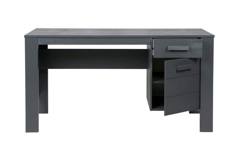 Datorbord Mitchell 141 cm med Förvaring Låda + Skåp - Stålgrå - Möbler - Bord & matgrupp - Kontorsbord - Skrivbord
