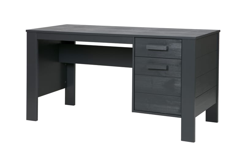 Datorbord Mitchell 141 cm med Förvaring Låda + Skåp - Stålgrå - Möbler - Bord & matgrupp - Kontorsbord - Skrivbord
