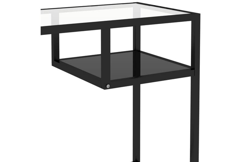 Datorbord svart 100x36x74 cm glas - Svart - Skrivbord - Datorbord
